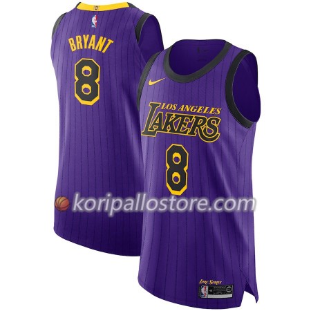 Los Angeles Lakers Kobe Bryant 8 2018-19 Nike City Edition Violetti Miesten Pelipaidat Swingman 